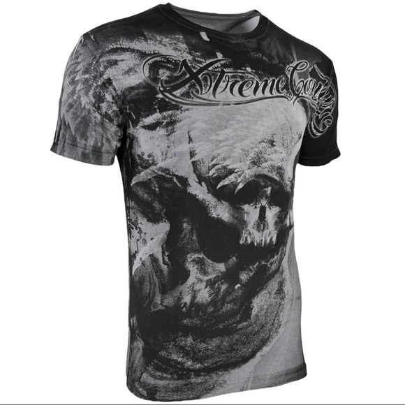 Affliction Black Premium Shirt Affliction Men's Xtreme Couture T-Shirt - Tempest Graphic, Black, 100% Cotton Affliction Style Shirt - Foto 13